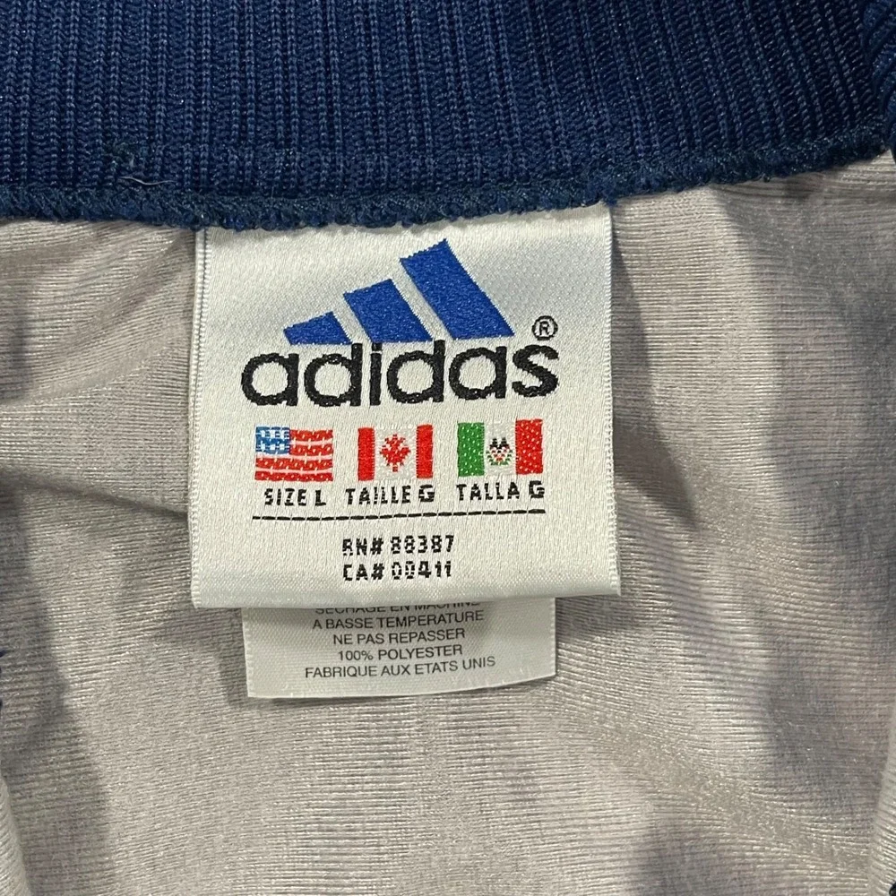 Vintage Adidas Jacket Mens Large Gray Track Adi Color Trefoil DMC Superstar 90s